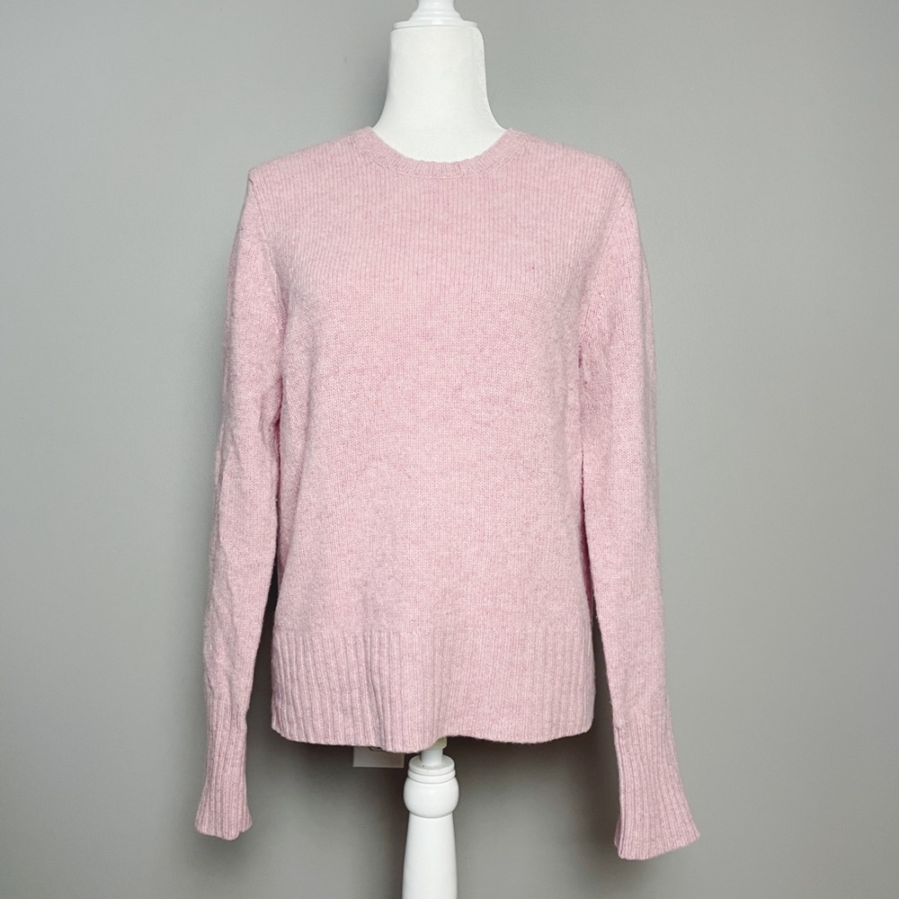 J. Crew Knit Crewneck Wool Pink Heather Sweater - Picture 2 of 6